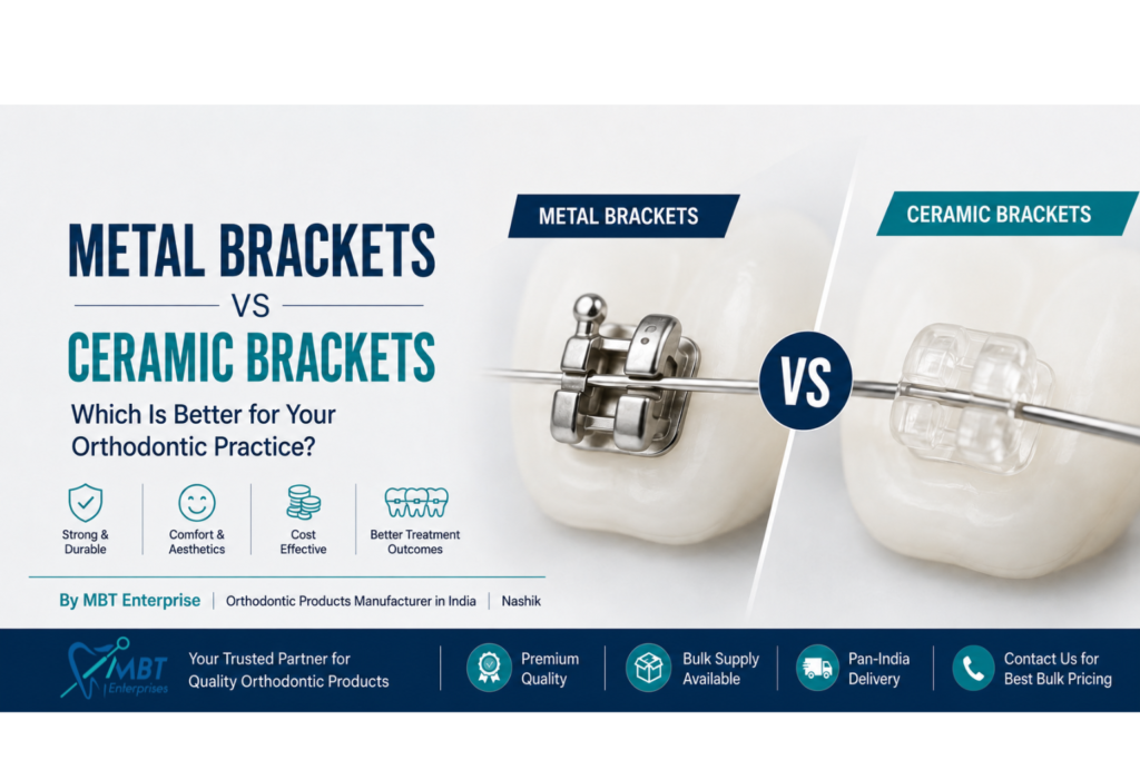 Orthodontic metal brackets manufacturer India